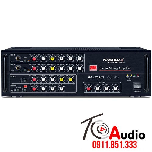 Amply karaoke Nanomax PA 203III công nghệ Nhật Bản