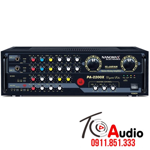 Amply Nanomax PA 2200X hàng tốt, giá rẻ phù hợp karaoke gia đình