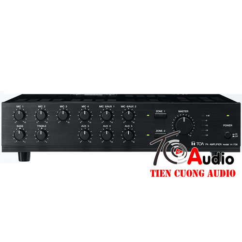 Amply Toa A-1712ER chia 2 zone riêng biệt, công suất 120w