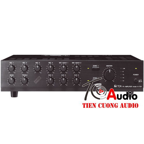 Amply Toa A-1724ER chia 2 vùng, công suất 240w