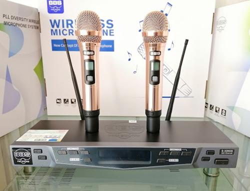Micro karaoke BBS S329 GS dùng cho karaoke gia đinh, độ nhạy cao, không hú rít