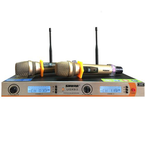 Micro không dây shure UGX9II sóng khỏe, thu tiếng nhạy, chất tiếng hay