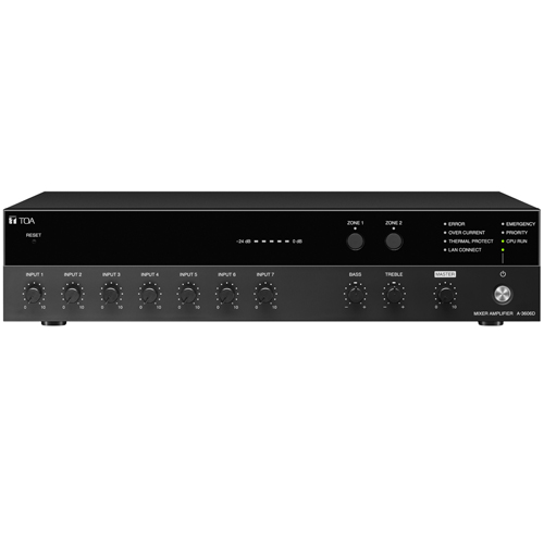 Tăng âm số liền Mixer TOA A-3606D công suất 60w, chia 2 vùng âm thanh riêng biệt